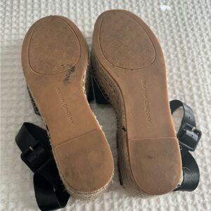 Platform black sandals